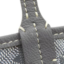 ゴヤール GOYARD サンルイGM グレー PVCコーティングキャンバス ゴヤールディンキャンバス シュヴロッシュカーフスキン トートバッグ シルバー金具 リバーシブル ヘリンボーン