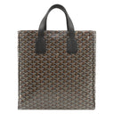 ゴヤール GOYARD サック ヴォルテール ブラック PVCコーティングキャンバス ゴヤールディンキャンバス レザー 2WAYバッグ シルバー金具 トート ショルダー ヘリンボーン 黒