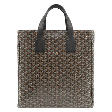 ゴヤール GOYARD サック ヴォルテール ブラック PVCコーティングキャンバス ゴヤールディンキャンバス レザー 2WAYバッグ シルバー金具 トート ショルダー ヘリンボーン 黒