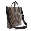 ゴヤール GOYARD サック ヴォルテール ブラック PVCコーティングキャンバス ゴヤールディンキャンバス レザー 2WAYバッグ シルバー金具 トート ショルダー ヘリンボーン 黒