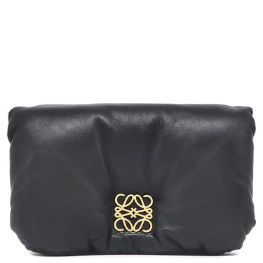 ロエベ LOEWE ゴヤ パファー ミニ A896W56X01 ブラック ラムスキン ショルダーバッグ ゴールド金具 黒
