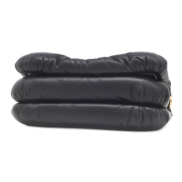 ロエベ LOEWE ゴヤ パファー ミニ A896W56X01 ブラック ラムスキン ショルダーバッグ ゴールド金具 黒