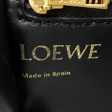ロエベ LOEWE ゴヤ パファー ミニ A896W56X01 ブラック ラムスキン ショルダーバッグ ゴールド金具 黒