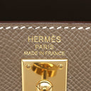 エルメス HERMES ケリー25 外縫い エトゥープ ヴォーエプソン 2WAYバッグ ゴールド金具 グレージュ ショルダー 2025年製