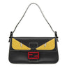 フェンディ FENDI モンスター バグズ バゲット BR600 41K ブラック×イエロー レザー 2WAYバッグ シルバー金具 ショルダー ミラー欠品