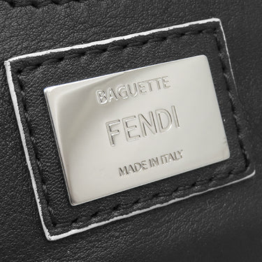 フェンディ FENDI モンスター バグズ バゲット BR600 41K ブラック×イエロー レザー 2WAYバッグ シルバー金具 ショルダー ミラー欠品