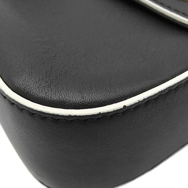 フェンディ FENDI モンスター バグズ バゲット BR600 41K ブラック×イエロー レザー 2WAYバッグ シルバー金具 ショルダー ミラー欠品