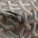 ゴヤール GOYARD サンルイGM ブラック PVCコーティングキャンバス ゴヤールディンキャンバス シュヴロッシュカーフスキン トートバッグ シルバー金具 リバーシブル ヘリンボーン