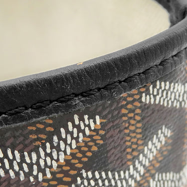 ゴヤール GOYARD サンルイGM ブラック PVCコーティングキャンバス ゴヤールディンキャンバス シュヴロッシュカーフスキン トートバッグ シルバー金具 リバーシブル ヘリンボーン