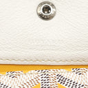 ゴヤール GOYARD サンルイ クレールヴォア GM ホワイト×イエロー PVCコーティングキャンバス ゴヤールディンキャンバス シュヴロッシュカーフスキン トートバッグ シルバー金具 ヘンリーボーン リバーシブル