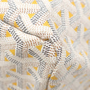 ゴヤール GOYARD サンルイ クレールヴォア GM ホワイト×イエロー PVCコーティングキャンバス ゴヤールディンキャンバス シュヴロッシュカーフスキン トートバッグ シルバー金具 ヘンリーボーン リバーシブル