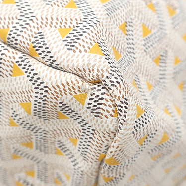 ゴヤール GOYARD サンルイ クレールヴォア GM ホワイト×イエロー PVCコーティングキャンバス ゴヤールディンキャンバス シュヴロッシュカーフスキン トートバッグ シルバー金具 ヘンリーボーン リバーシブル