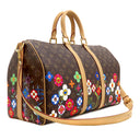 ルイヴィトン LOUIS VUITTON LV×TM キーポル バンドリエール 45 M13869 モノグラム モノグラムキャンバス ボストンバッグ ゴールド金具 茶 村上 隆