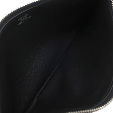 エルメス HERMES ジジェ エラン ブラック×オンブレ スイフト リザード クラッチバッグ 黒 グレー