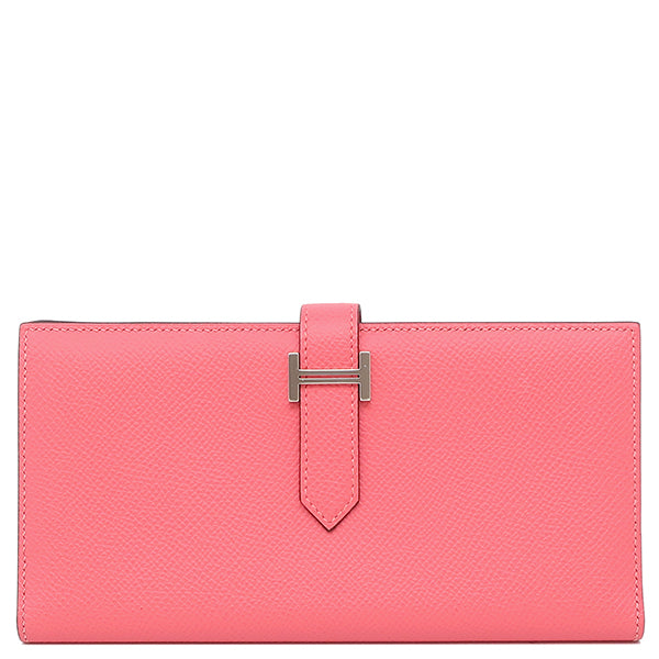 エルメス HERMES ベアンスフレ ローズアザレ ヴォーエプソン 長財布