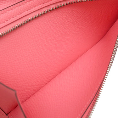 エルメス HERMES ベアンスフレ ローズアザレ ヴォーエプソン 長財布 シルバー金具 二つ折り財布