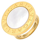 ブルガリ BVLGARI ブルガリブルガリ ビッグシェルリング ホワイト×イエローゴールド K18YG マザーオブパール リング 指輪 K18 18K 750 マザーオブパール 12.5号