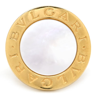 ブルガリ BVLGARI ブルガリブルガリ ビッグシェルリング ホワイト×イエローゴールド K18YG マザーオブパール リング 指輪 K18 18K 750 マザーオブパール 12.5号