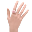 クイーン QUEEN ピンクオパール ダイヤモンド ピンク×ホワイトゴールド K18WG ダイヤモンド ピンクオパール リング 指輪 Au750 18K バタフライ 蝶々 フラワー 花 13.5号