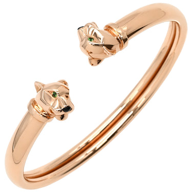 カルティエ Cartier パンテール ドゥ カルティエ N6711617 ピンクゴールド K18PG オニキス ツァボライト #17 ブレスレット バングル 18K 750PG オニキス ツァボライト