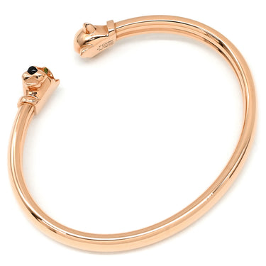 カルティエ Cartier パンテール ドゥ カルティエ N6711617 ピンクゴールド K18PG オニキス ツァボライト #17 ブレスレット バングル 18K 750PG オニキス ツァボライト