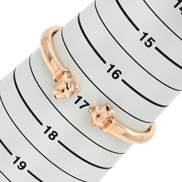 カルティエ Cartier パンテール ドゥ カルティエ N6711617 ピンクゴールド K18PG オニキス ツァボライト #17 ブレスレット バングル 18K 750PG オニキス ツァボライト