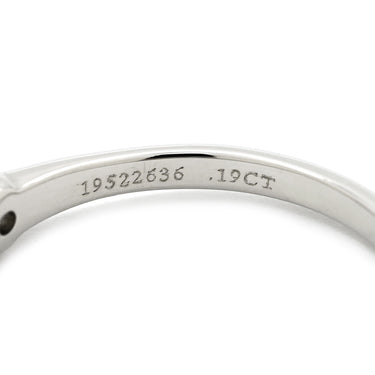 ティファニー Tiffany & Co ソリティア ダイヤリング プラチナシルバー Pt950 ダイヤモンド リング 指輪 T＆Co. 一粒 1P 立爪 0.19ct 12.5号