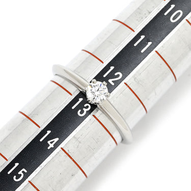 ティファニー Tiffany & Co ソリティア ダイヤリング プラチナシルバー Pt950 ダイヤモンド リング 指輪 T＆Co. 一粒 1P 立爪 0.19ct 12.5号