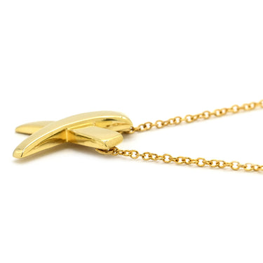 ティファニー Tiffany & Co Xペンダント キス イエローゴールド K18YG ネックレス T＆Co. 18K 750 YG パロマピカソ