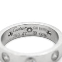 カルティエ Cartier LOVE ミニラブリング フルダイヤ B4050600 ホワイトゴールド K18WG ダイヤモンド #47(JP7) リング 指輪 スモールモデル 750 18K WG 8石 8P 7号