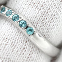 タサキ TASAKI トルマリン カーブリング ブルー×プラチナシルバー Pt900 トルマリン リング 指輪 TASAKI プラチナ 緑 5P 11.5号