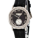 腕時計 パテックフィリップ PATEK PHILIPPE カラトラバ 5022G-001 手巻き メンズ OH済 K18WG無垢 ブラック スモールセコンド ローマン