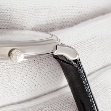 腕時計 パテックフィリップ PATEK PHILIPPE カラトラバ 5022G-001 手巻き メンズ OH済 K18WG無垢 ブラック スモールセコンド ローマン