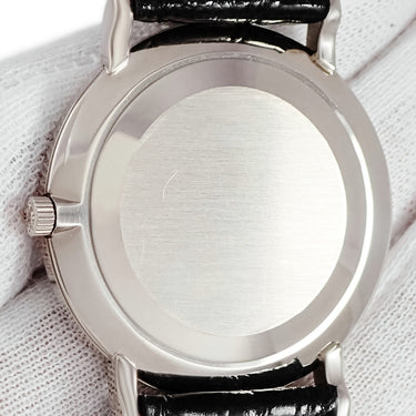 腕時計 パテックフィリップ PATEK PHILIPPE カラトラバ 5022G-001 手巻き メンズ OH済 K18WG無垢 ブラック スモールセコンド ローマン