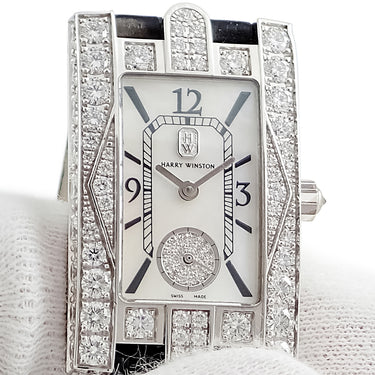 腕時計 ハリーウィンストン Harry Winston アヴェニュー クラシック オーロラ AVEQHM21WW231 クオーツ レディース K18WG無垢 純正ダイヤ