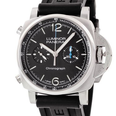 腕時計 パネライ PANERAI ルミノール クロノ PAM01109 X番 自動巻き メンズ X番 ブラック クロノグラフ タキメーター スモールセコンド