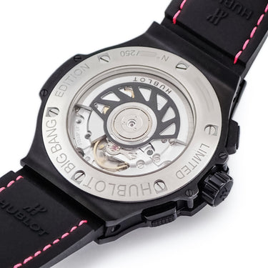 腕時計 ウブロ HUBLOT ビッグバン ブラックフローピンク 341.SV.9090.PR.0933 自動巻き メンズ 純正ダイヤ&サファイア 限定