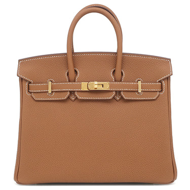 エルメス HERMES バーキン 25 ゴールド トゴ ハンドバッグ ゴールド金具 新品 未使用 茶 2026年製