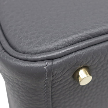 エルメス HERMES リンディ2 ミニ アルドワーズ トリヨンクレマンス ショルダーバッグ ゴールド金具 グレー 2024年製