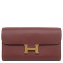 エルメス HERMES コンスタンス トゥーゴー ルージュアッシュ エバーカラー 長財布 ゴールド金具 赤茶