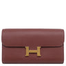 エルメス HERMES コンスタンス トゥーゴー ルージュアッシュ エバーカラー 長財布 ゴールド金具 赤茶
