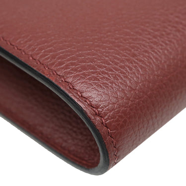 エルメス HERMES コンスタンス トゥーゴー ルージュアッシュ エバーカラー 長財布 ゴールド金具 赤茶