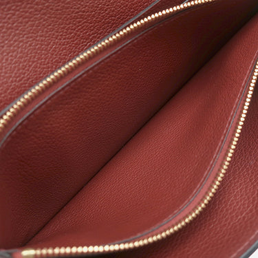 エルメス HERMES コンスタンス トゥーゴー ルージュアッシュ エバーカラー 長財布 ゴールド金具 赤茶