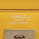 エルメス HERMES ケリータッチ28 内縫い ジョーヌアンブル トゴ アリゲーター 2WAYバッグ シルバー金具 黄色 アリゲーター ショルダー