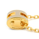 エルメス HERMES ポップアッシュ ミニ ペンダント マロングラッセ×ゴールド GP ラッカー ネックレス Hモチーフ 新品 未使用