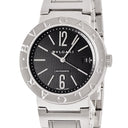 腕時計 ブルガリ BVLGARI ブルガリブルガリ BB38BSSDAUTO/N BB38SS 自動巻き メンズ ブラック デイト バー アラビア ギョウシェ