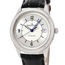 腕時計 ジャガールクルト JAEGER LECOULTRE マスター コントロール デイト Q1548530 176.8.40.S 自動巻き メンズ 青針 シースルーバック