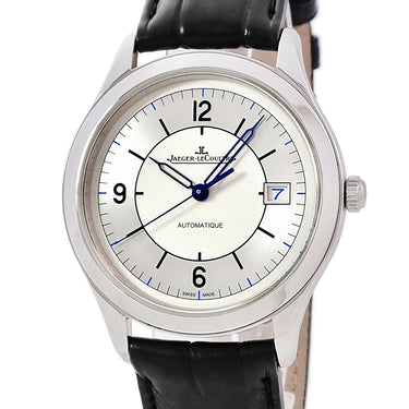 腕時計 ジャガールクルト JAEGER LECOULTRE マスター コントロール デイト Q1548530 176.8.40.S 自動巻き メンズ 青針 シースルーバック