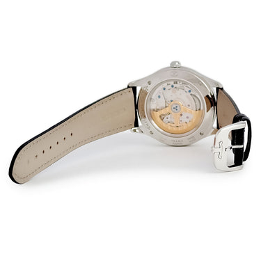 腕時計 ジャガールクルト JAEGER LECOULTRE マスター コントロール デイト Q1548530 176.8.40.S 自動巻き メンズ 青針 シースルーバック
