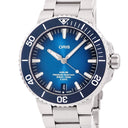 腕時計 オリス ORIS アクイスデイト キャリバー400 01 400 7763 4135-07 8 24 自動巻き メンズ ブルー 逆回転防止ベゼル